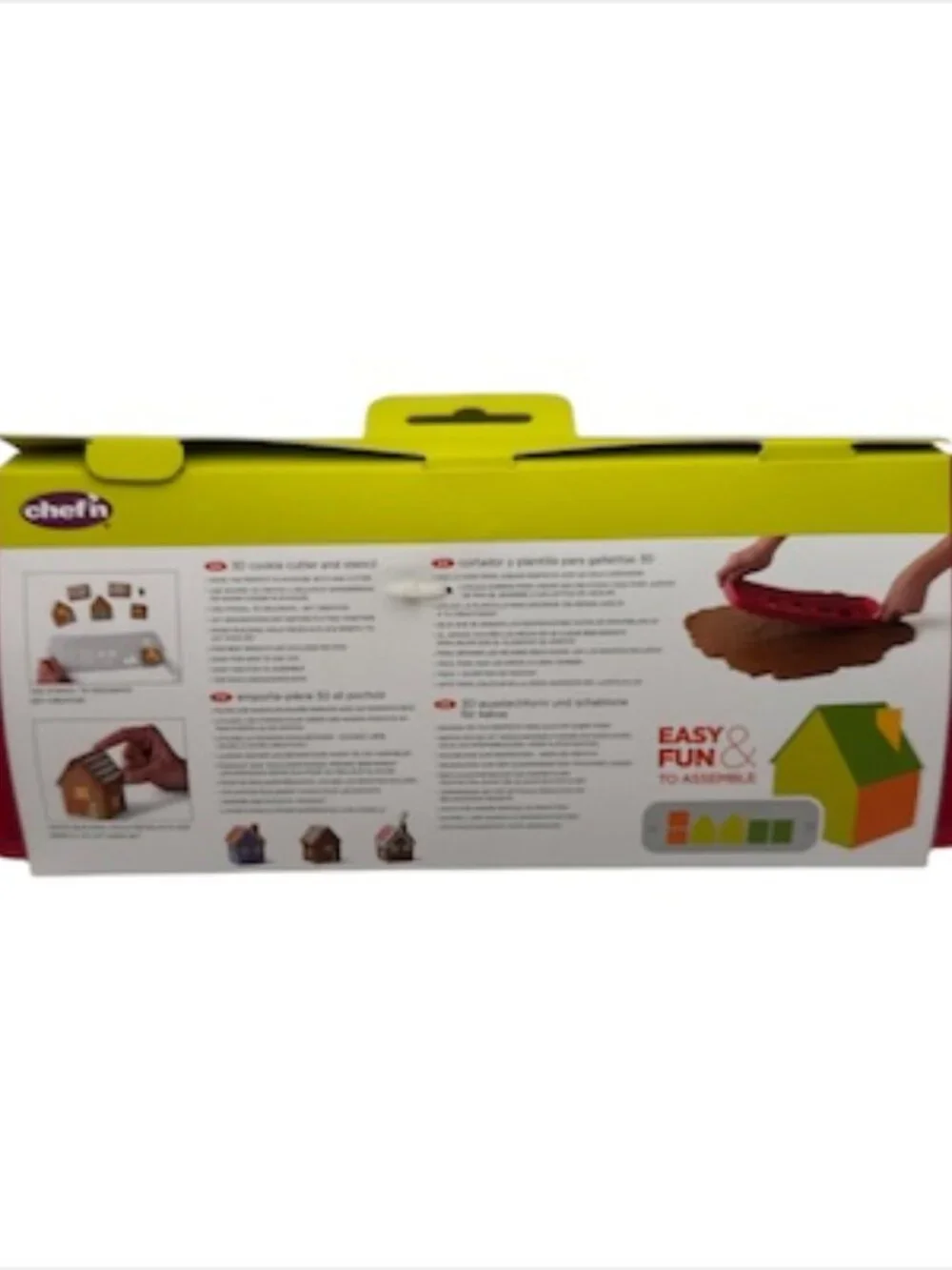 Chef'n Cookease Cookie Cutter, Stencil & Recipe Card Gingerbread House‎ NWT